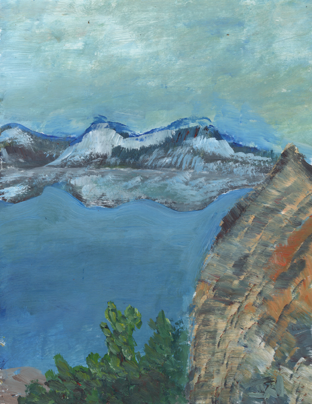 Acrylic on Cardstock 8.5 x 11in For Sale